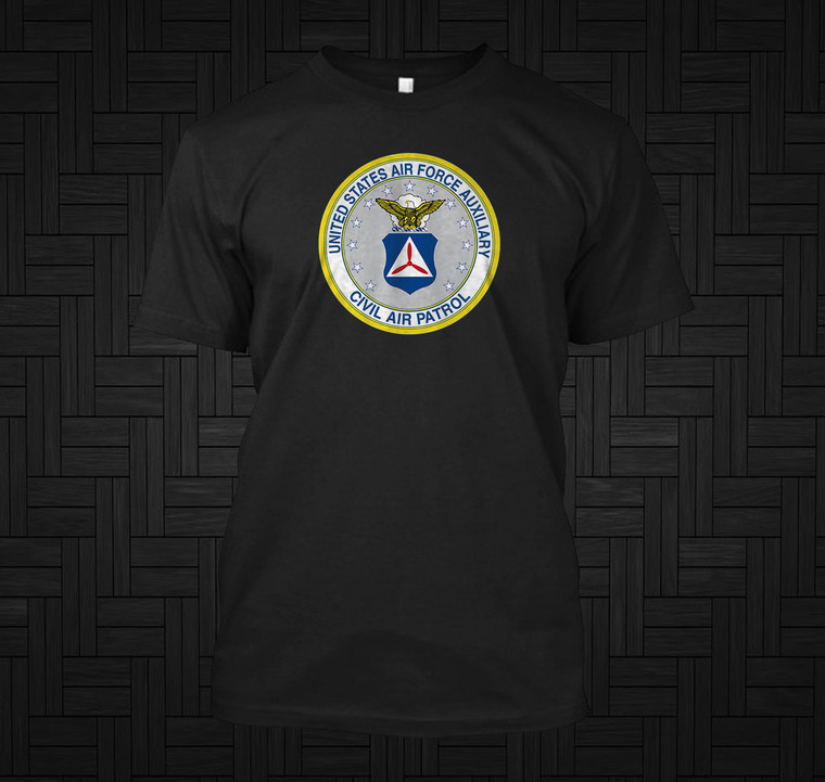 Civil Air Patrol Seal US Air Force Auxiliary Black T-Shirt