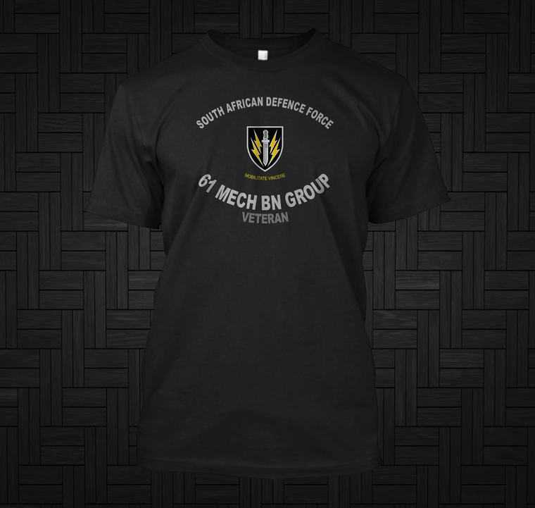 SADF 61 Mech Battalion Group Veteran Black T-Shirt