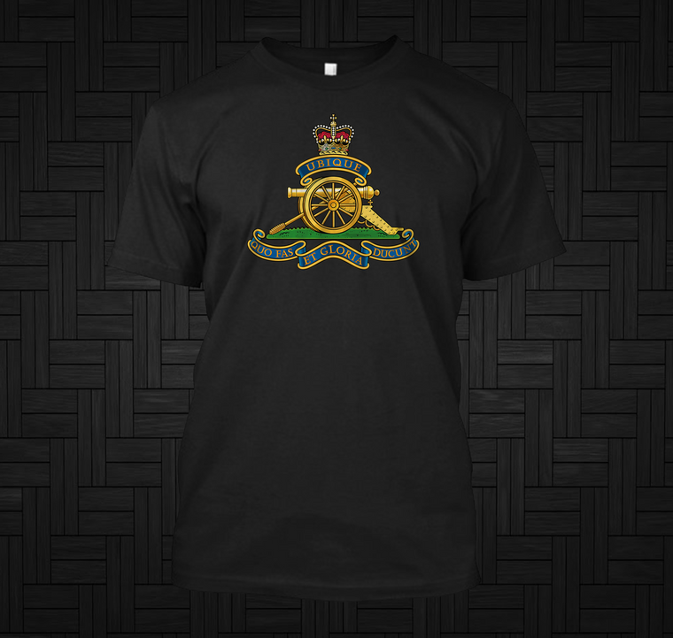 the Royal Regiment of Artillery Black T-Shirt