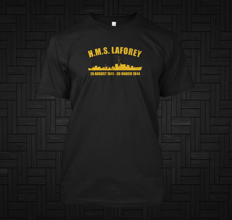 HMS Laforey Black T-Shirt