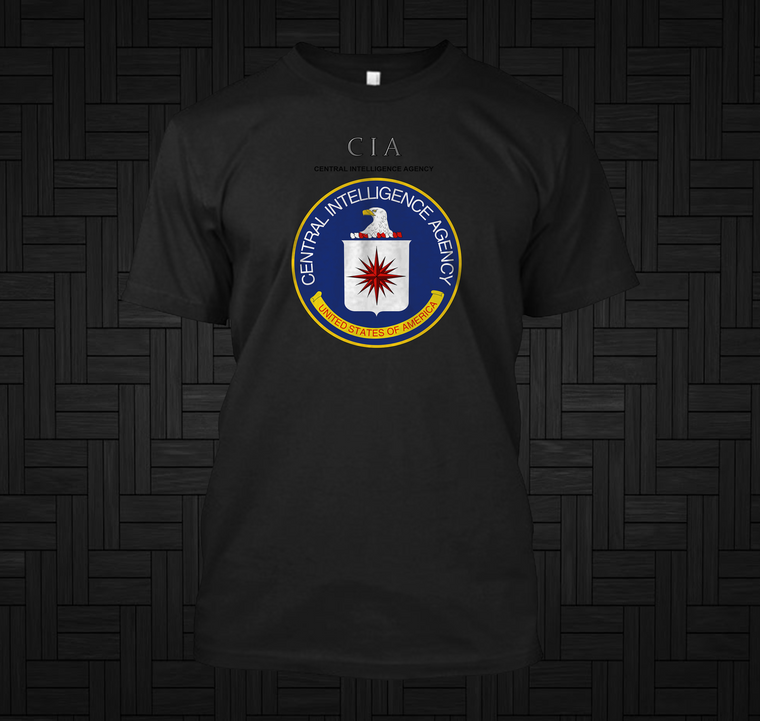 Central Intelligence Agency CIA Black T-Shirt