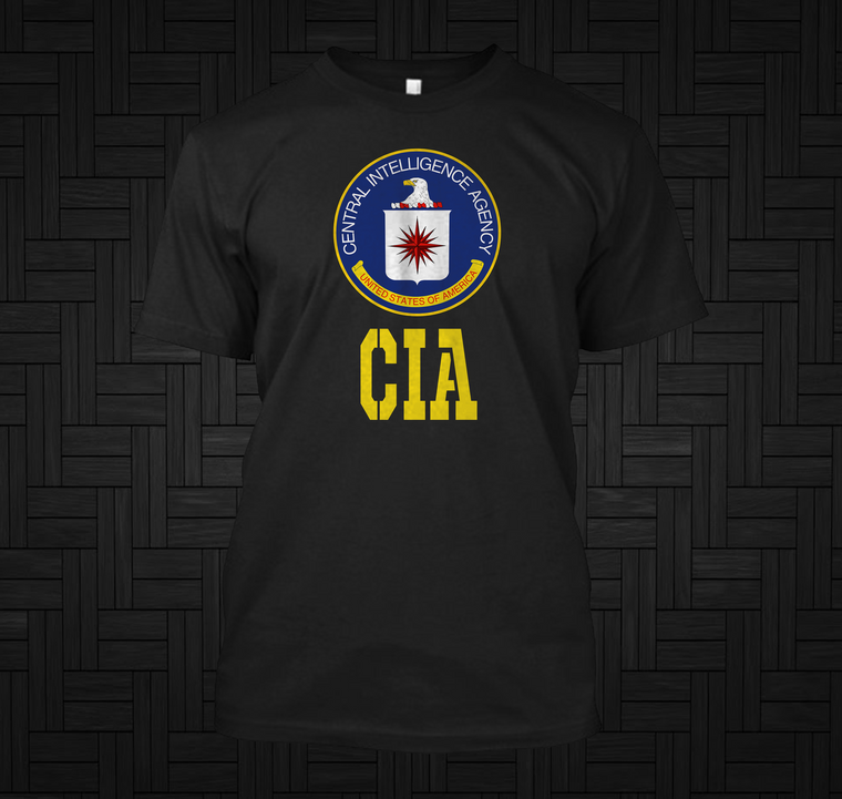 CIA Central Intelligence Agency CIA Black T-Shirt