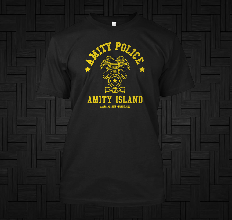 Amity Island Police Black T-Shirt