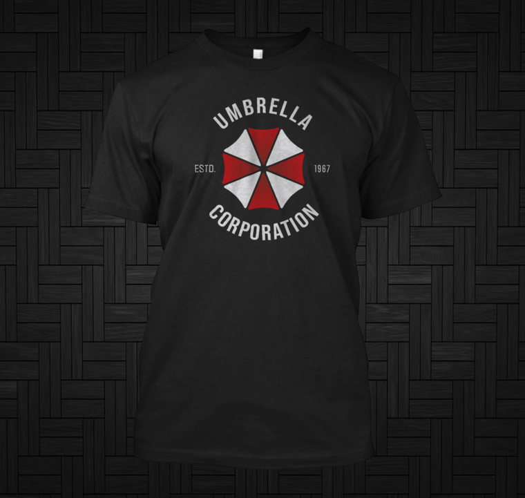 Retro Vintage Resident Evil Umbrella Corporation 1967 Black T-Shirt