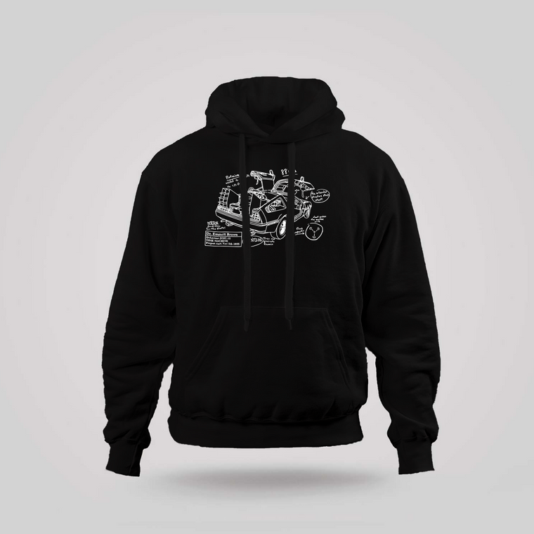 Back To The Future Movie inspired Black Hoodie