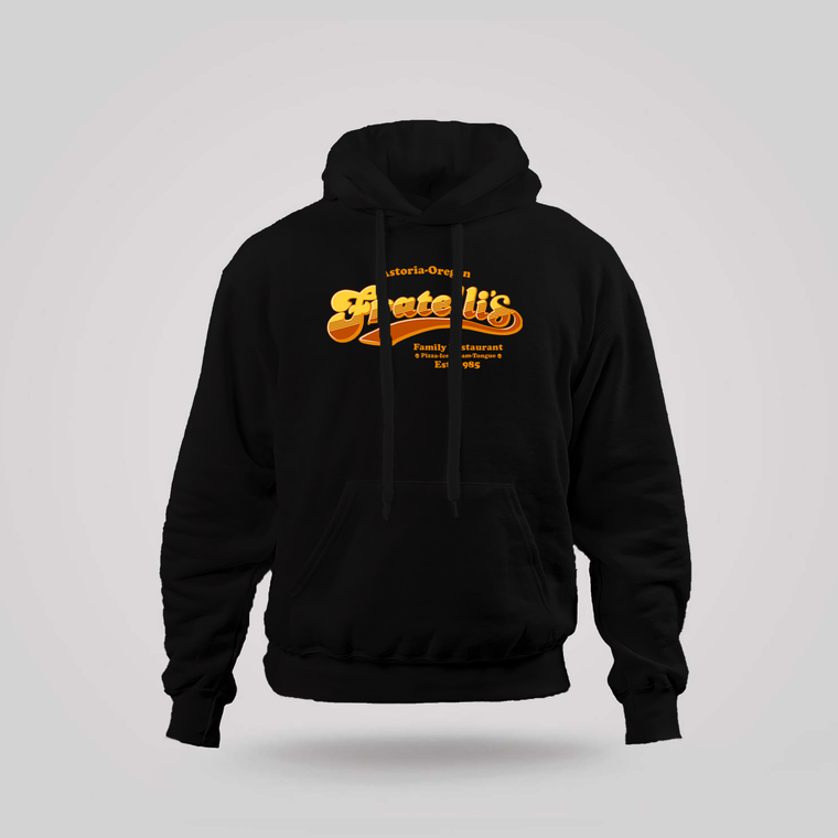 The Goonies Fratelli's Restaurant Logo Black Hoodie