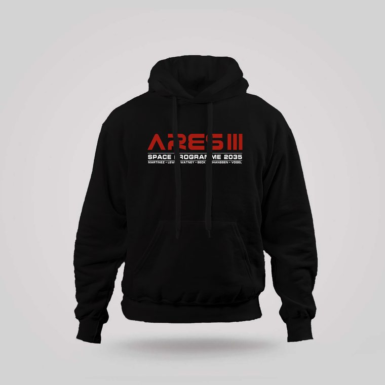 ARES III Space Programme 2035 INSPIRED BY THE MARTIAN 2015 Black Hoodie