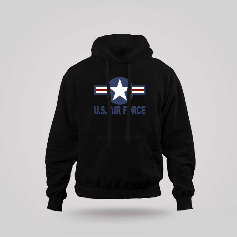 U.S. Air Force USAF vintage Logo Black Hoodie