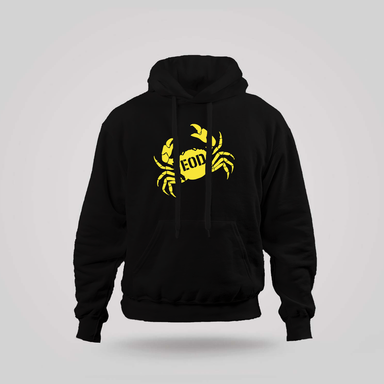 Vintage EOD Crab  Logo Black Hoodie