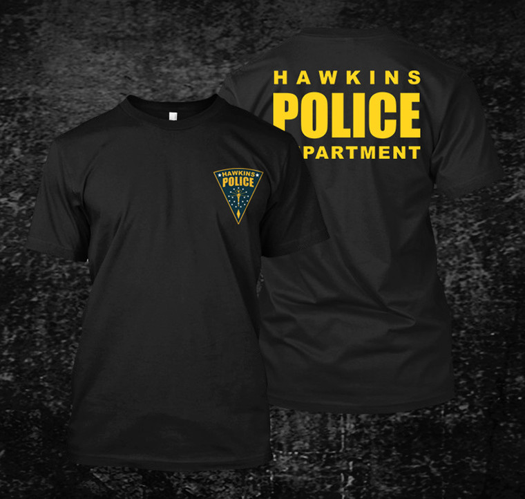 Hawkins Police Black Shirt