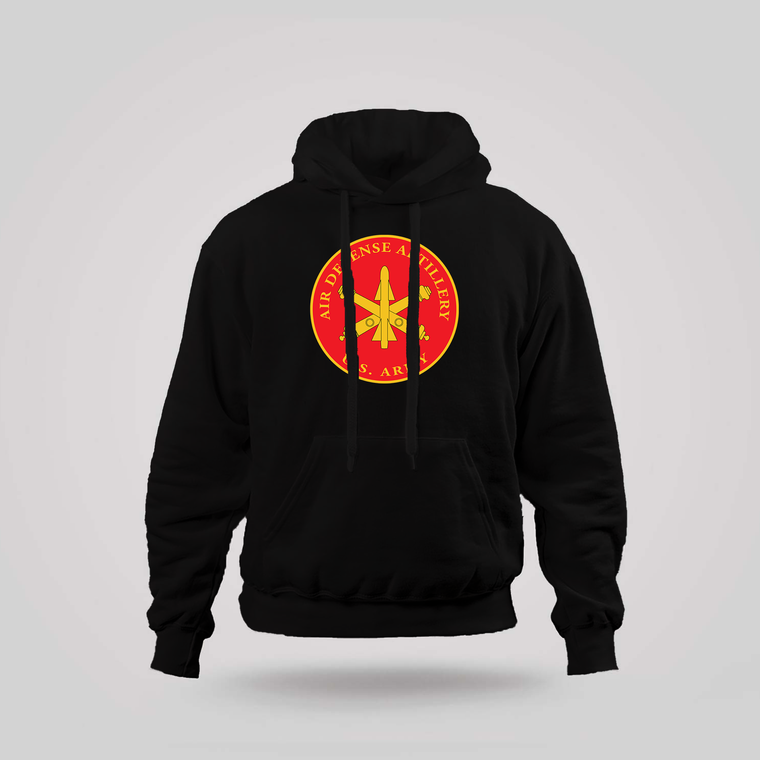 US Army Air Defense Artillery Black Hoodie