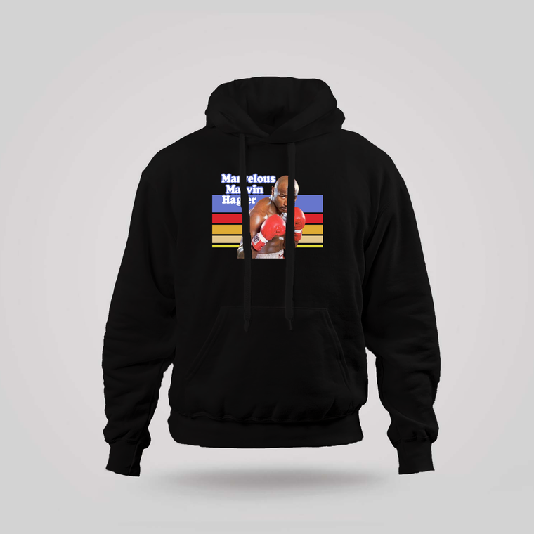 Retro Marvelous Marvin Hagler Black Hoodie