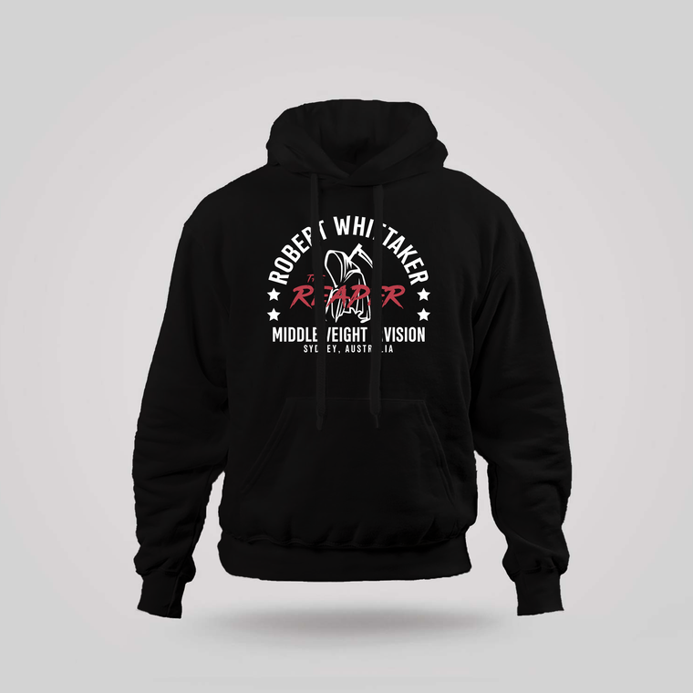 Robert The Reaper Whittaker Graphic Fighter Wear Black Hoodie