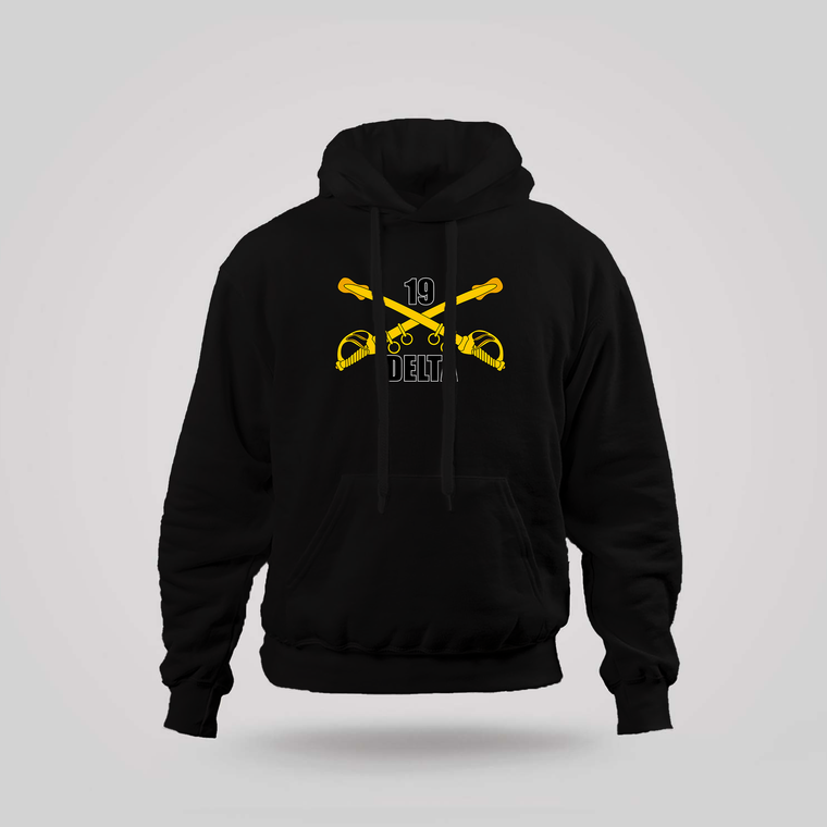 19 Delta Cross Sabers Cavalry Scout Black Hoodie