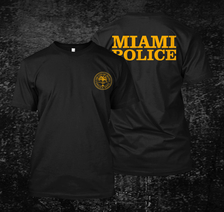 Miami Police Department T Shirt Black