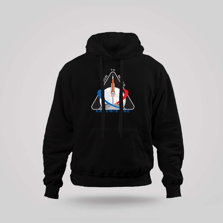 Artemis Mission One Logo Black Hoodie