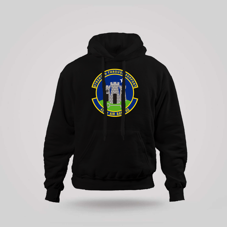 421st Air Base Squadron Logo Black Hoodie