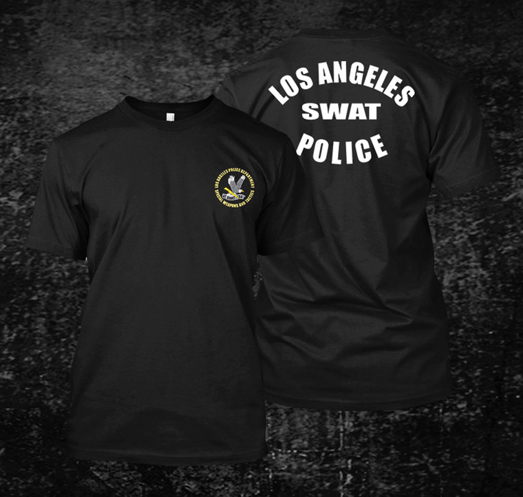 SWAT LAPD Los Angeles Police Black T-Shirt