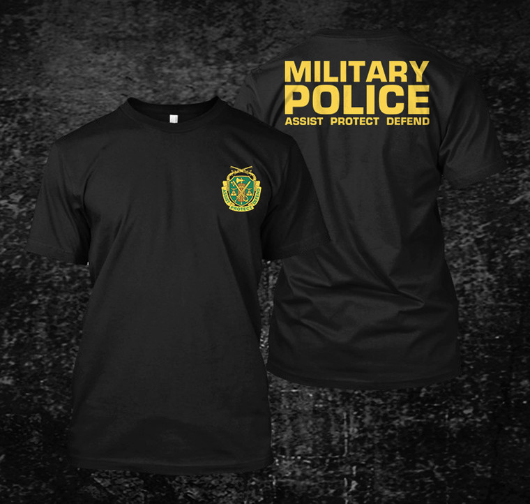 Military USA Police Black T Shirt