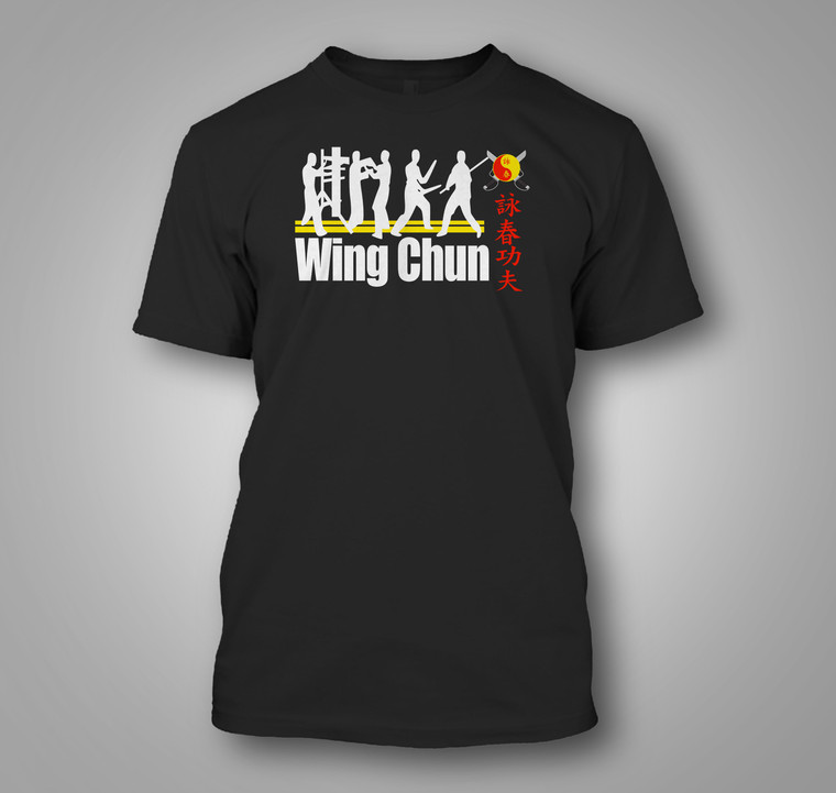 New Grand Master Ip Man Wing Chun Tsun Kungfu Silhouette Black T-Shirt