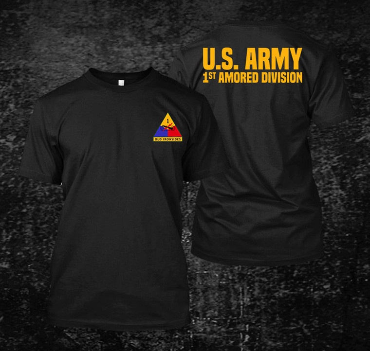 1st armored division Black t shirts
