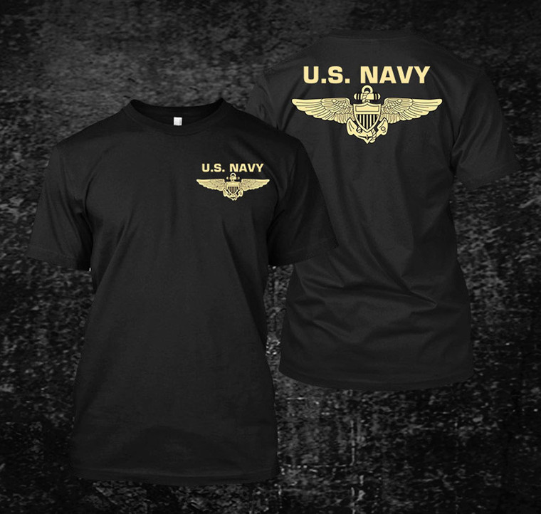 Naval Aviator US Navy Black Shirt