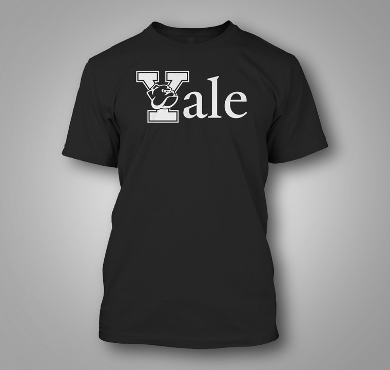 Yale University Bulldog Mascot Black T-Shirt