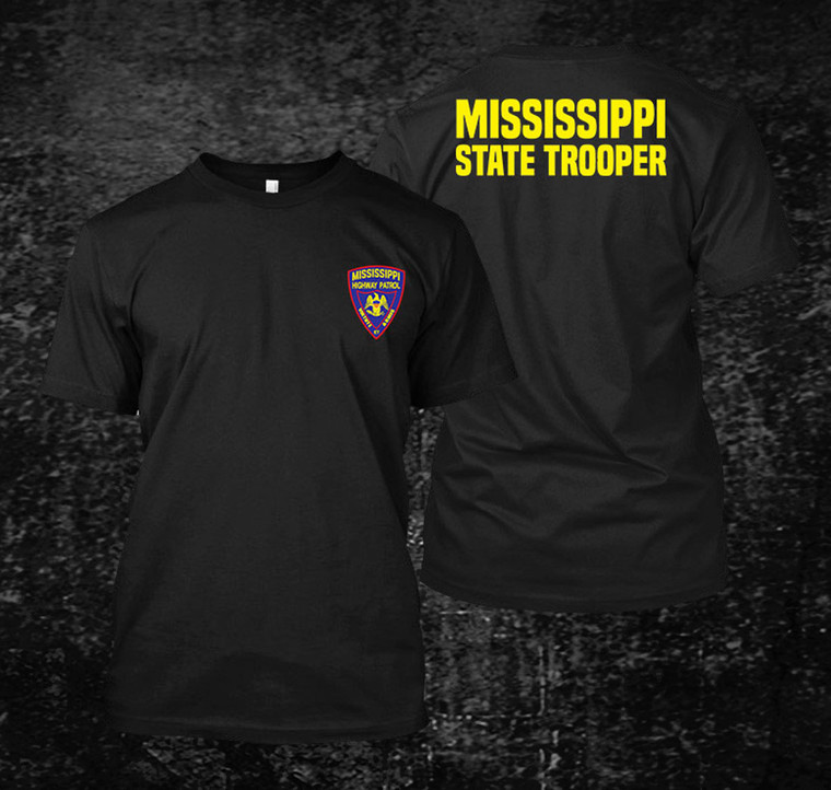 Mississippi State Trooper Police Black T Shirt