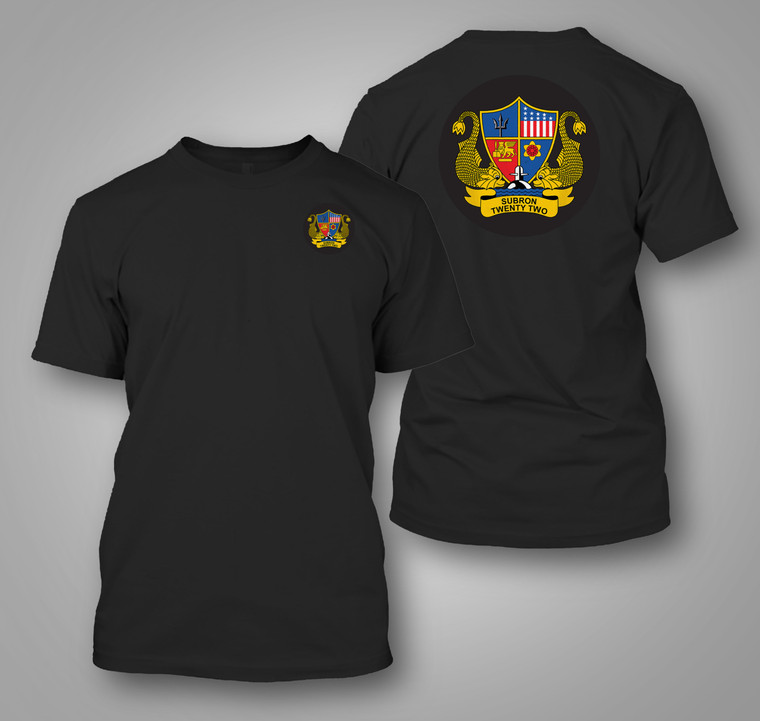 Submarine Squadron 22 (SUBRON 22) U.S. Navy USN Submariner Black T-Shirt