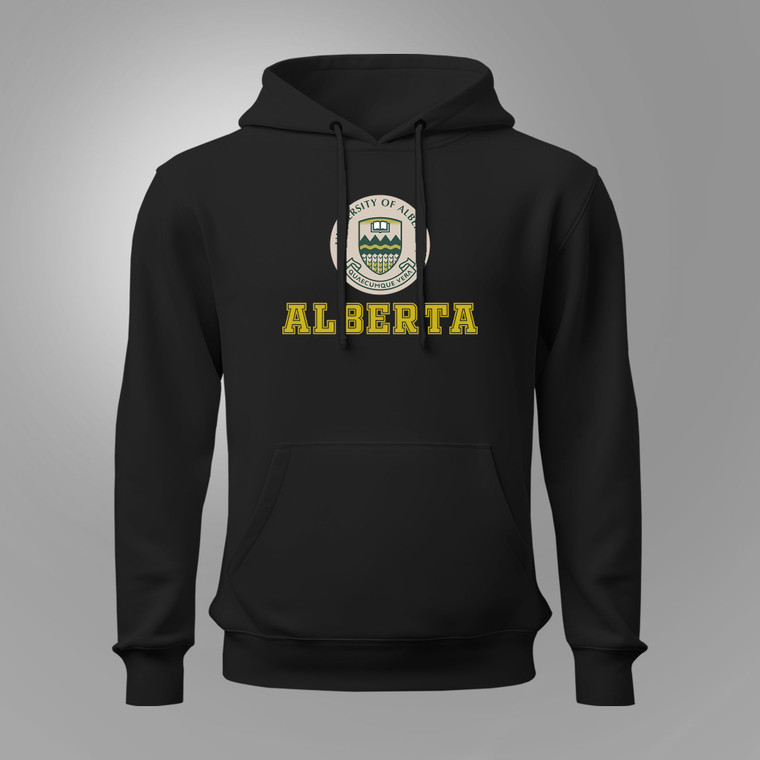 University of Alberta Edmonton Canada College Black Hoodie