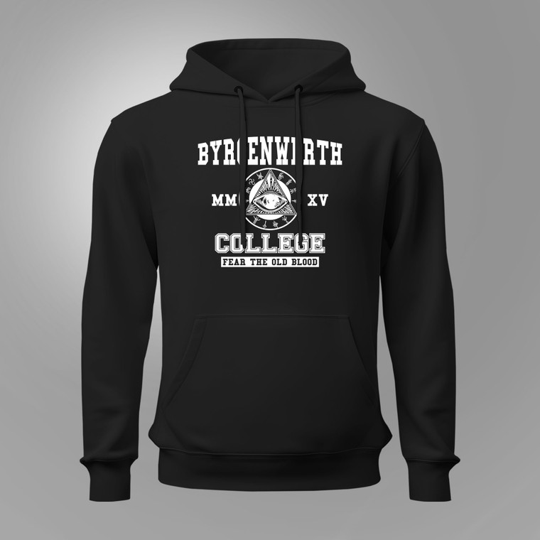 Bloodborne Gaming Byrgenwerth College Fear the Old Blood Soulsborne Black Hoodie