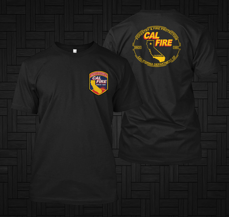 New California Firefighter Fire Department Rare Firearm US Black T-Shirt
