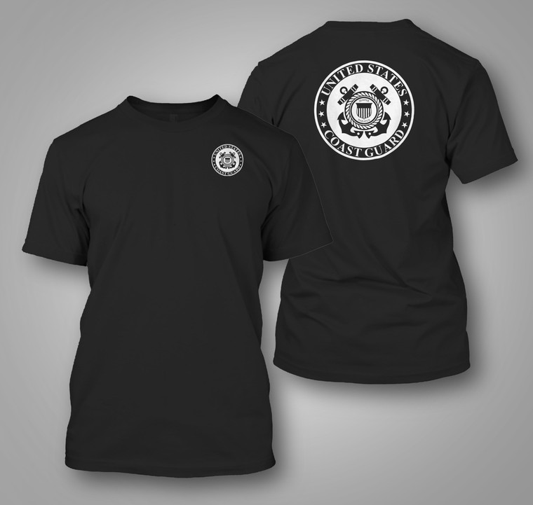 United States Coast Guard Emblem Black T-Shirt