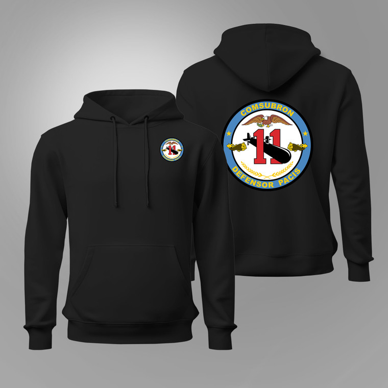 Submarine Squadron 11 (SUBRON 11) U.S. Navy USN Submariner Black Hoodie