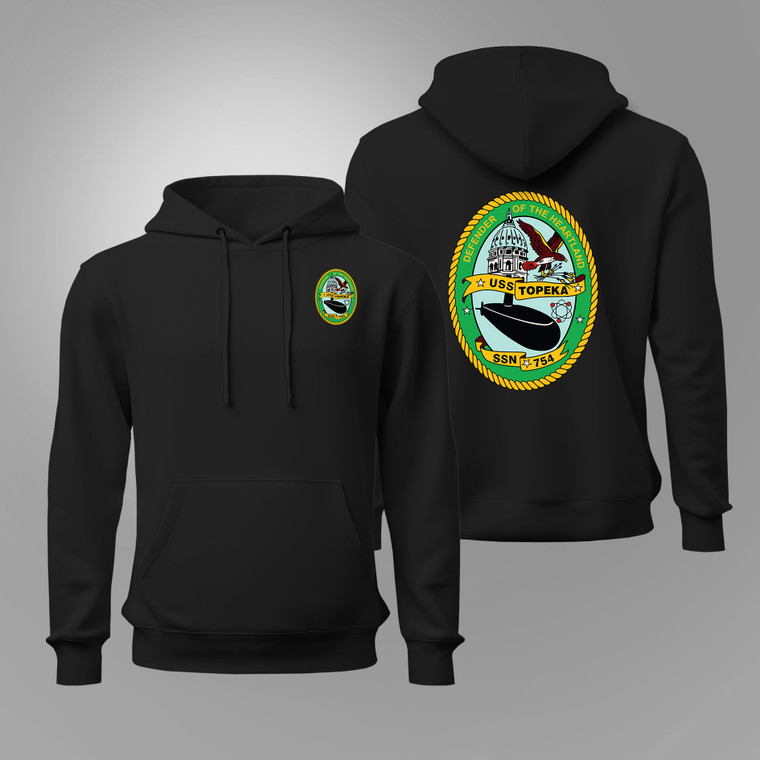 USS Topeka (SSN-754) Attack Submarine Black Hoodie