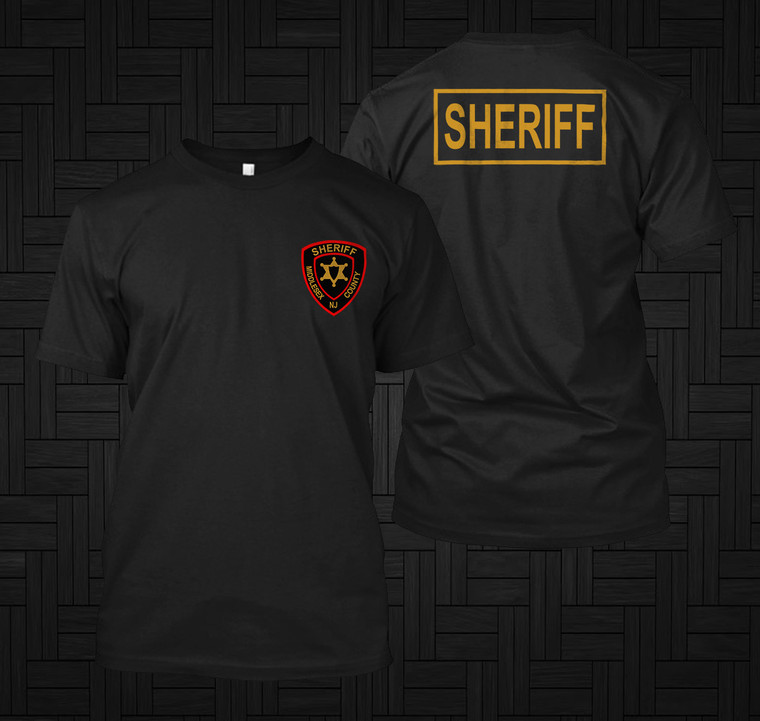 NEW Sheriff MiddleSex County New Jersey NJ Police United States Black T-Shirt