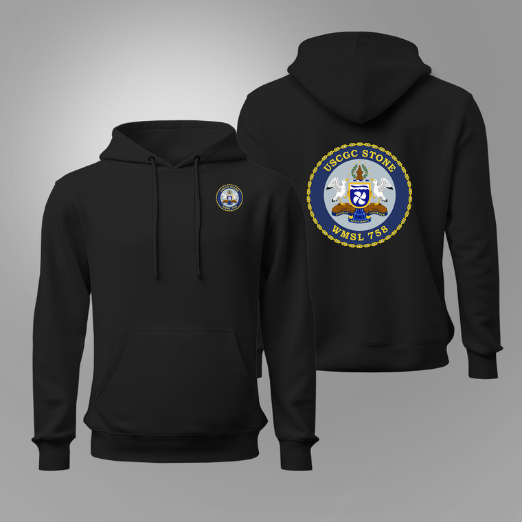 USCGC Stone (WMSL-758) U.S. Coast Guard Cutter Ship Black Hoodie