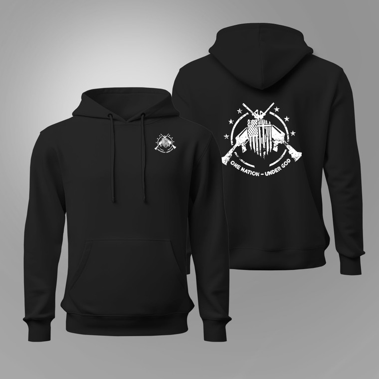 American Patriotic USA American Pride Military Veteran 2nd Amendment Black Hoodie