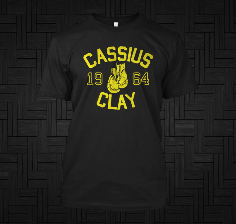 Muhammad Ali Cassius Clay 1964 Boxing Gloves Black T-shirt