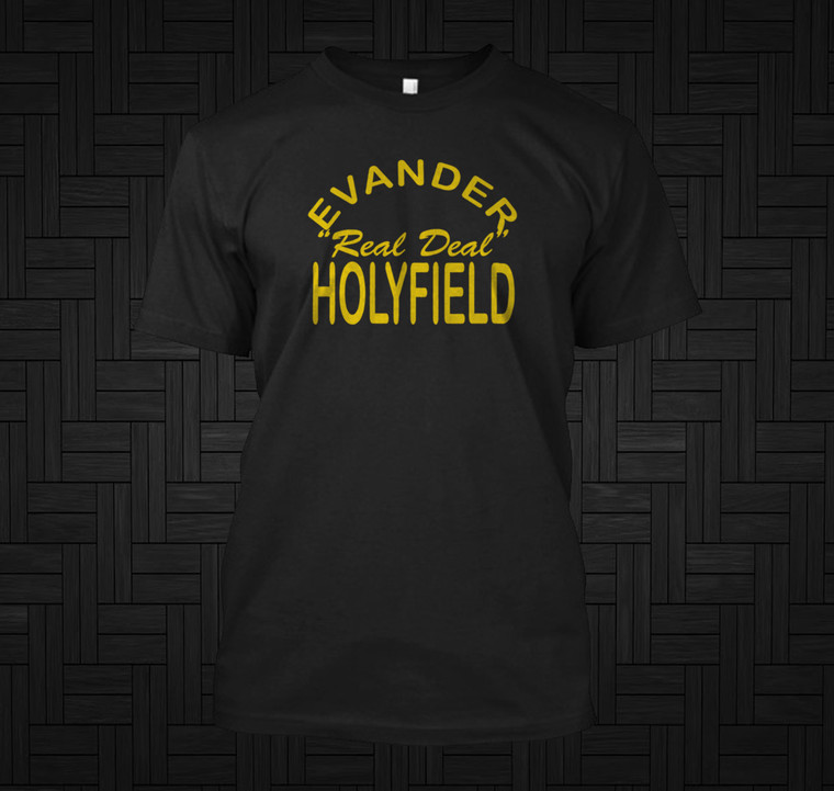 Evander Real Deal Holyfield boxing Black tshirt