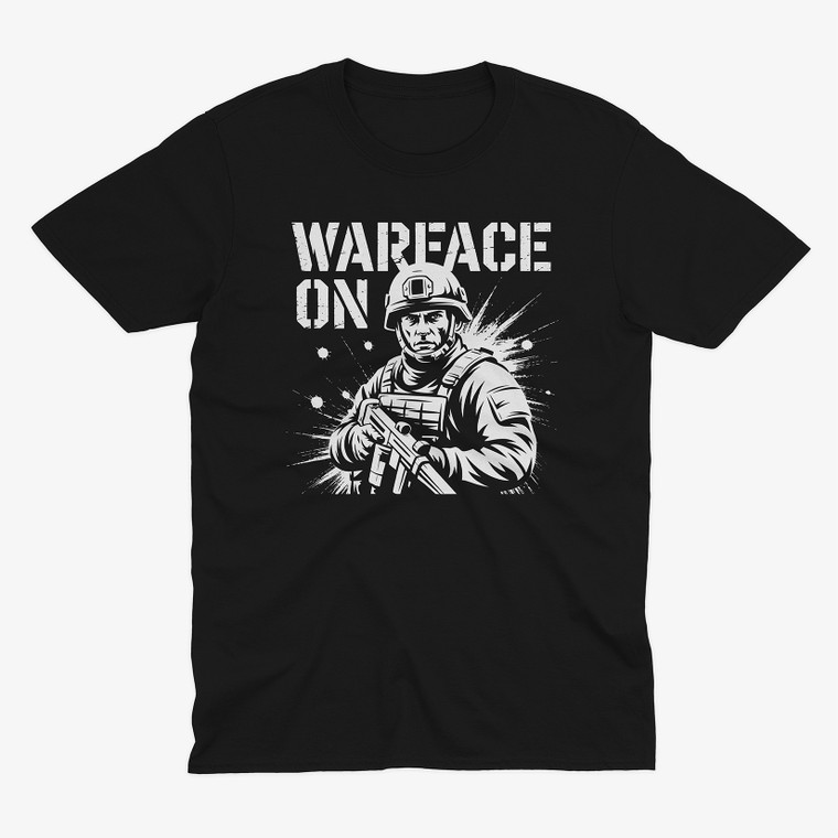 Warface On Military Soldier Black t-Shirt