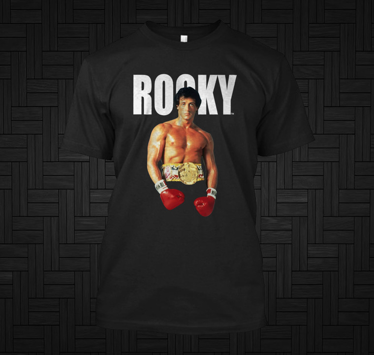 Rocky Balboa Stand Boxing Black T-Shirt