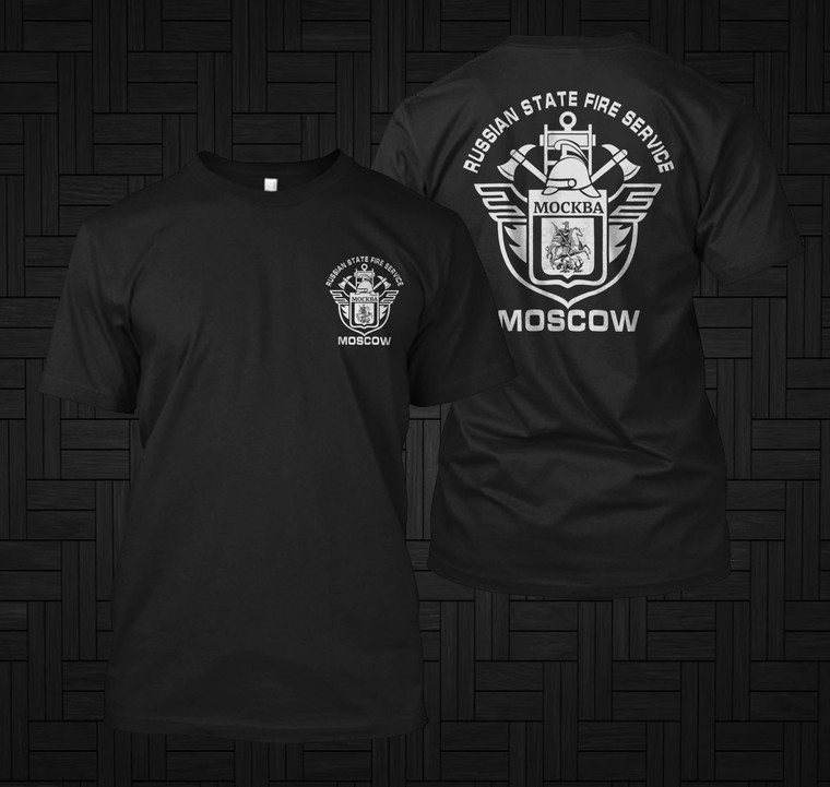Russian State Fire Service Moscow Black T-Shirt