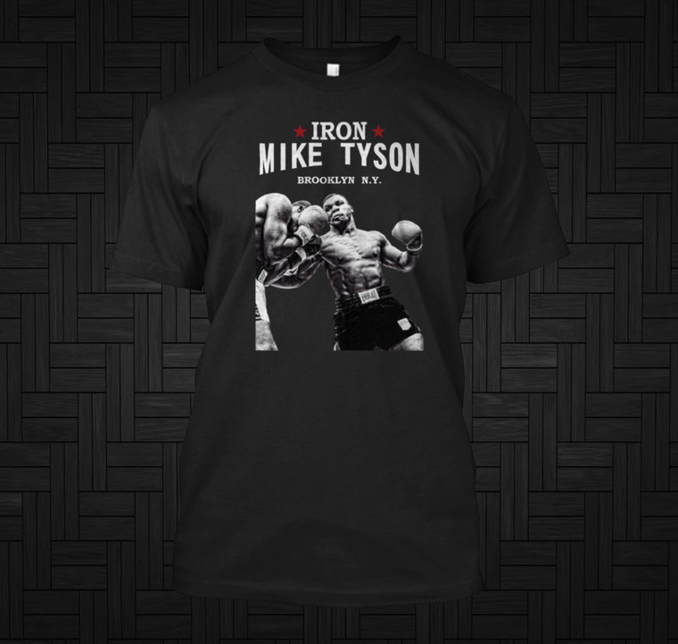 Mike Tyson Iron Boxing Legend Retro Black T Shirt