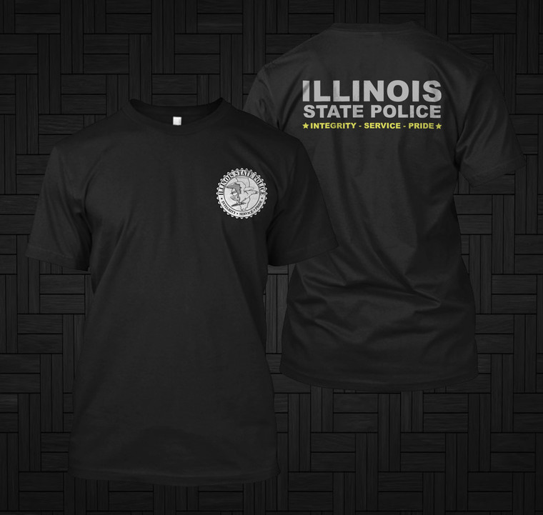 New Illinois State Police Department Academy SWAT Black T-Shirt