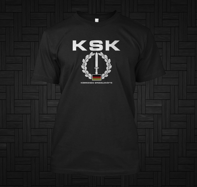 NEW KSK German Army Special Forces Kommando Spezialkräfte Covered Ops Black T-Shirt