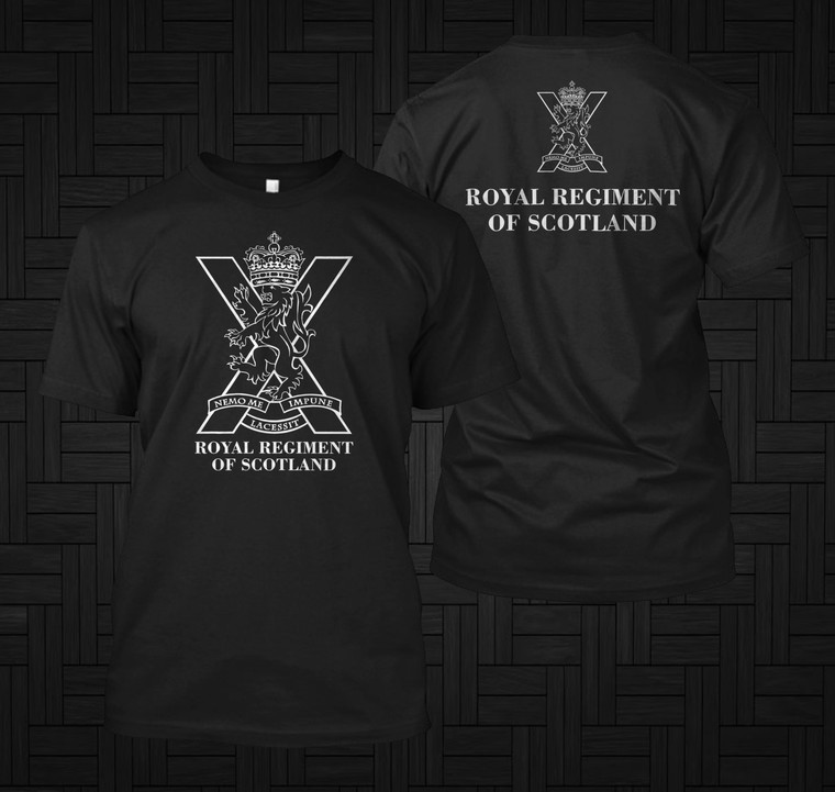 New The Royal Regiment of Scotland Scotish British Army Special Force Black  T-shirt