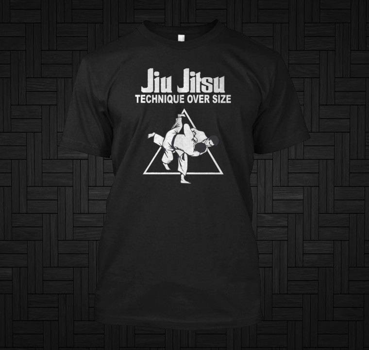 Jiu jitsu Technique Over Size Black  T-Shirt