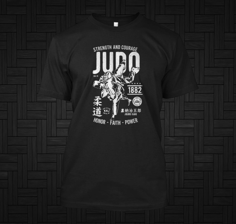 JUDO 1882 Honor Faith Power Black T-Shirt