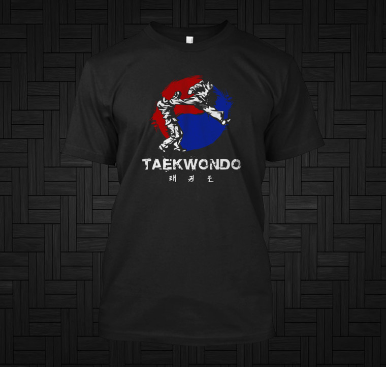 Taekwondo Fight Black T-Shirt